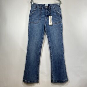 Kensie Womens Retro Luxe Stretch The Georgia High Rise Flare Jeans Size 6/28